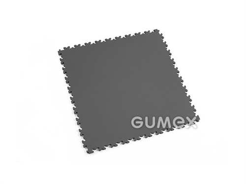 Dlaždice pro střední zatížení FORTELOCK 2060, tloušťka 7mm, 510x510mm, 92°Sh, desén kůže, PVC, grafitová